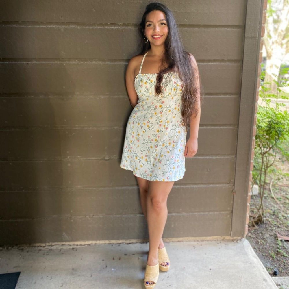 Divided mini dress